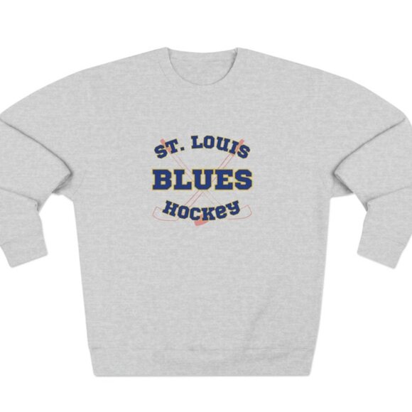 90s Vintage St. Louis Blues Hockey Sweatshirt, Retro St. Louis Blues NHL Shirt - Picture 1 of 2